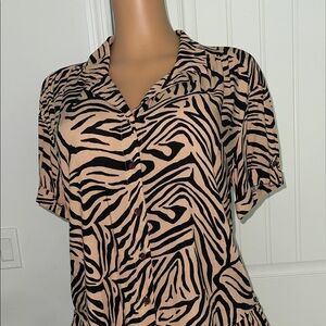 Jane and Degancey Zebra Print Women's  2 pieces pajamas